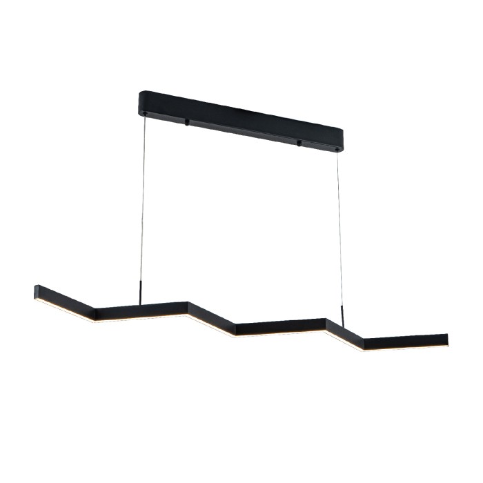 ZIGZAG- PENDANT LIGHT SAND BLACK ALUMINUM+ SILICONE LED 30W CCT 2800K-3200K-4000K 1200LM IP20
