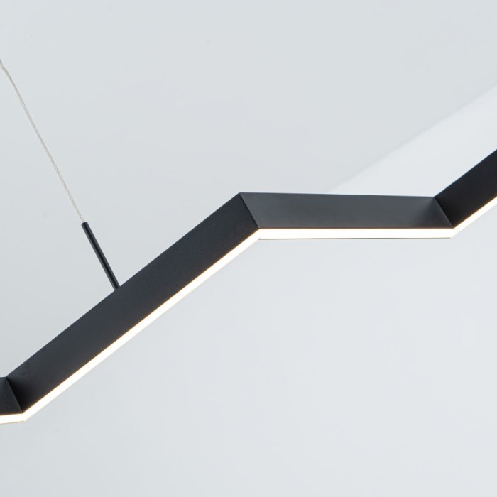 ZIGZAG- PENDANT LIGHT SAND BLACK ALUMINUM+ SILICONE LED 30W CCT 2800K-3200K-4000K 1200LM IP20
