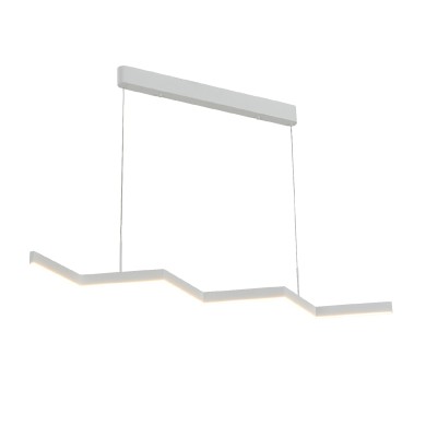 ZIGZAG- PENDANT LIGHT SAND WHITE ALUMINUM+ SILICONE LED 30W CCT 2800K-3200K-4000K 1200LM IP20
