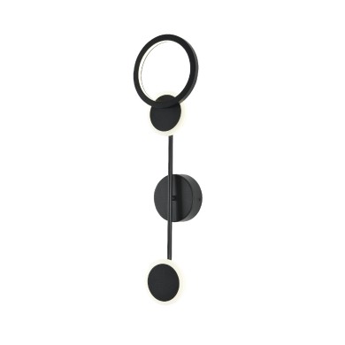 BANE- WALL LIGHT SAND BLACK ALUMINUM+ SILICONE LED 12W CCT 2800K-3200K-4000K 480LM IP20
