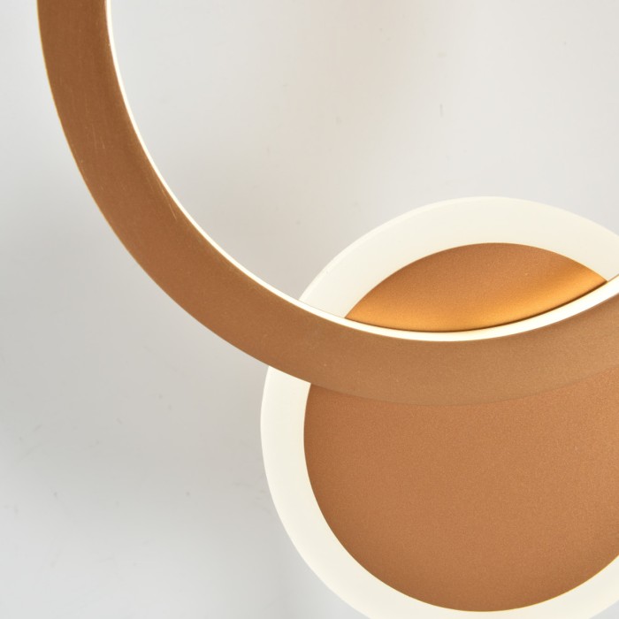 BANE- WALL LIGHT BRUSH GOLD ALUMINUM+ SILICONE LED 12W CCT 2800K-3200K-4000K 480LM IP20
