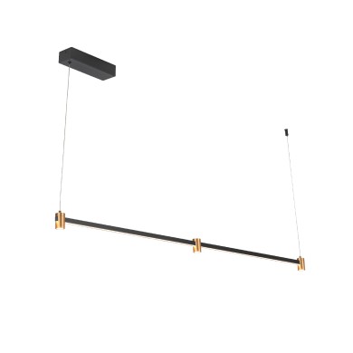 LINO- PENDANT LIGHT SAND BLACK ALUMINUM+ SILICONE LED 15W CCT 2800K-3200K-4000K 2400LM IP20
