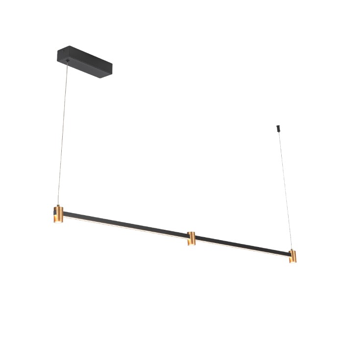 LINO- PENDANT LIGHT SAND BLACK ALUMINUM+ SILICONE LED 15W CCT 2800K-3200K-4000K 2400LM IP20
