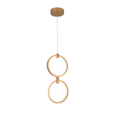 LILO- PENDANT LIGHT BRUSH GOLD ALUMINUM+ SILICONE LED 26W CCT 2800K-3200K-4000K 1050LM IP20
