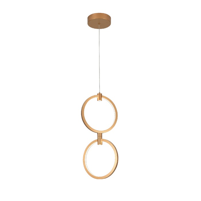 LILO- PENDANT LIGHT BRUSH GOLD ALUMINUM+ SILICONE LED 26W CCT 2800K-3200K-4000K 1050LM IP20
