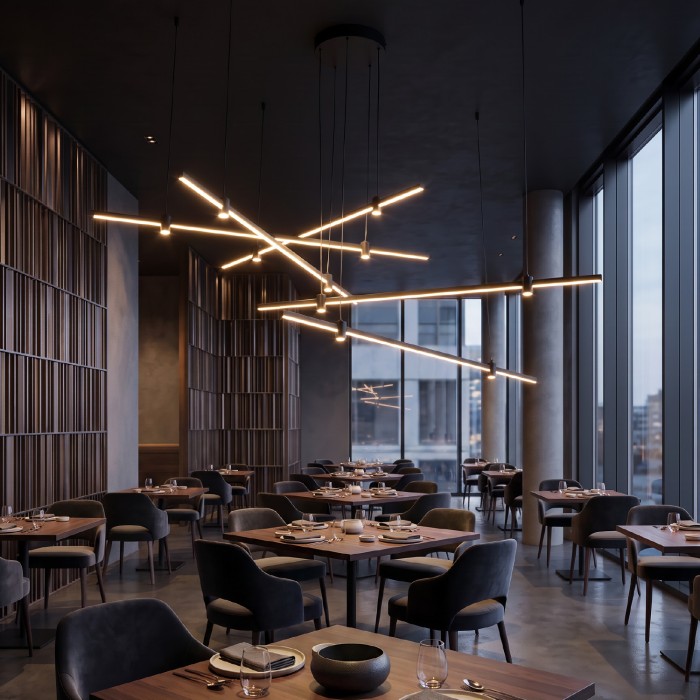 MAST- PENDANT LIGHT SAND BLACK ALUMINUM+ SILICONE LED 50W CCT CCT 2800K-3200K-4000K 2000LM IP20
