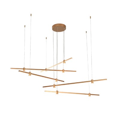 MAST- PENDANT LIGHT BRUSH GOLD ALUMINUM+ SILICONE LED 50W CCT CCT 2800K-3200K-4000K 2000LM IP20
