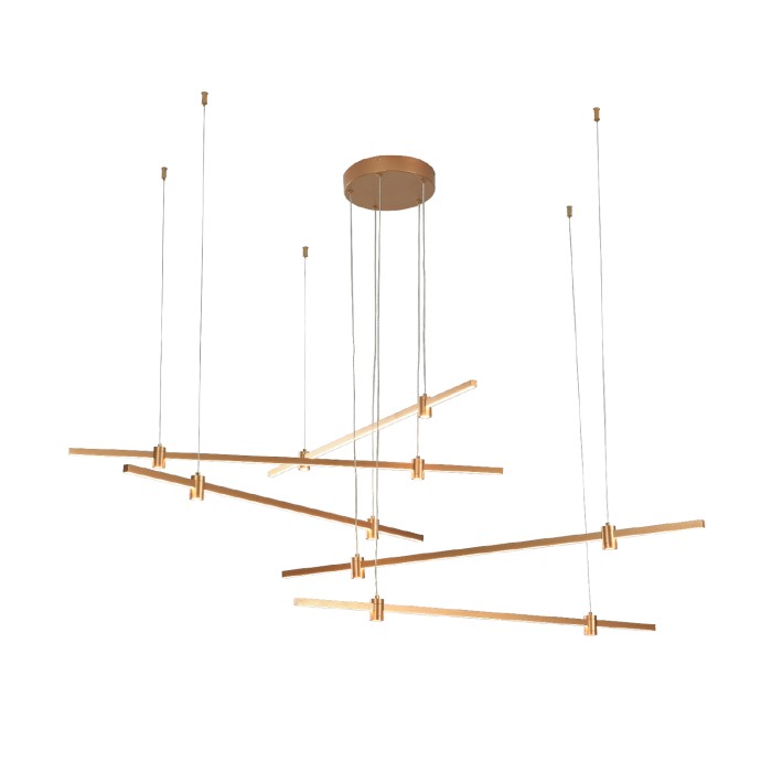 MAST- PENDANT LIGHT BRUSH GOLD ALUMINUM+ SILICONE LED 50W CCT CCT 2800K-3200K-4000K 2000LM IP20
