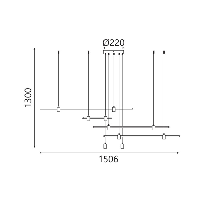 MAST- PENDANT LIGHT BRUSH GOLD ALUMINUM+ SILICONE LED 50W CCT CCT 2800K-3200K-4000K 2000LM IP20

