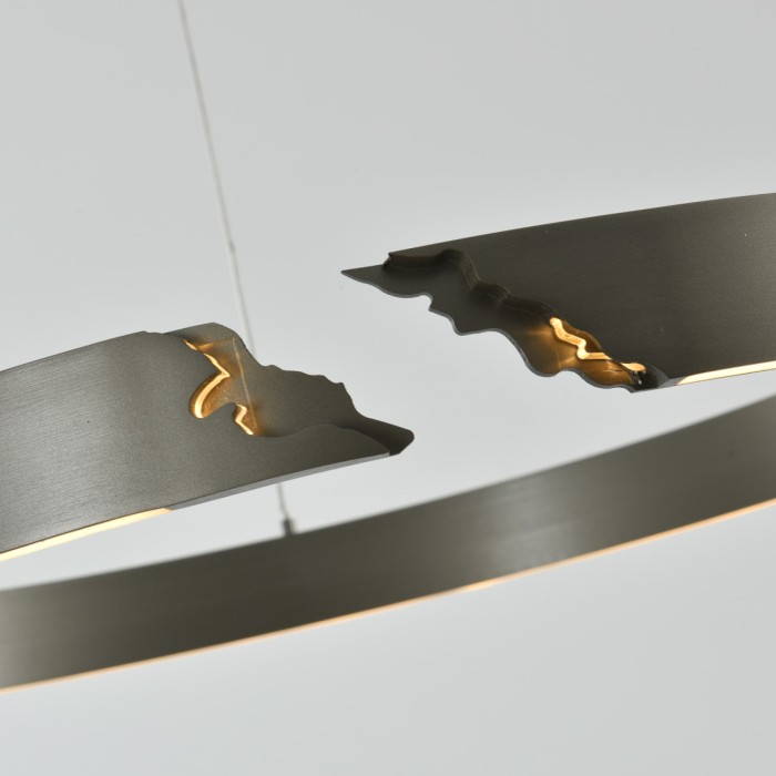 RUNO- PENDANT LIGHT BRUSH SILVER ALUMINUM+ SILICONE LED 30W CCT 2800K-3200K-4000K 900LM IP20

