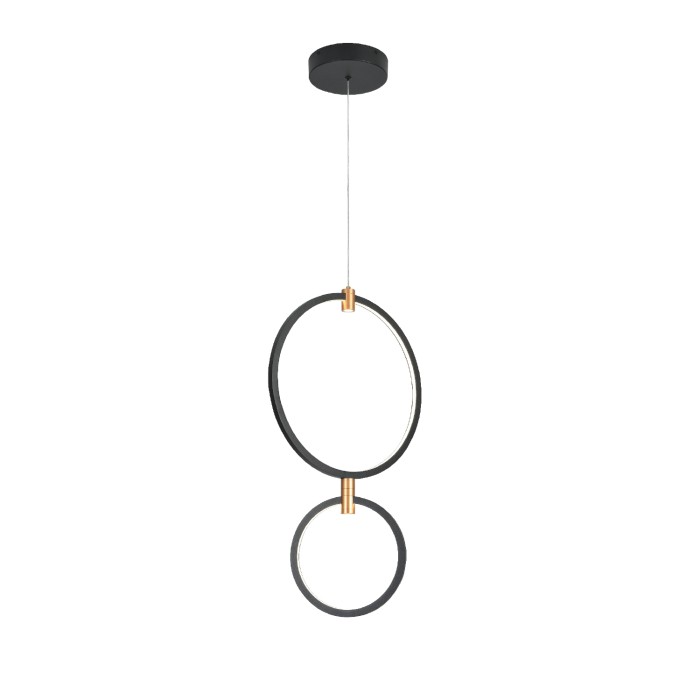 TWIN- PENDANT LIGHT SAND BLACK ALUMINUM+ SILICONE LED 30W CCT CCT 2800K-3200K-4000K 1200LM  IP20

