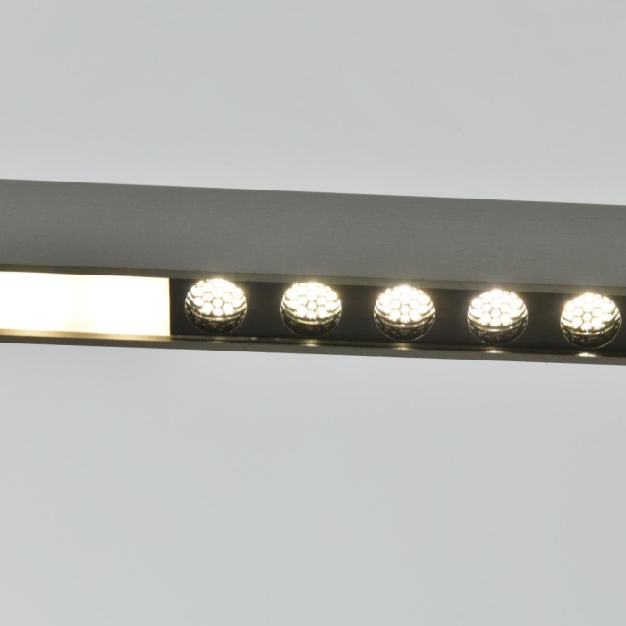 IONIS- PENDANT LIGHT BRUSH SILVER ALUMINUM+ SILICONE LED 30W CCT 2800K-3200K-4000K 900LM  IP20
