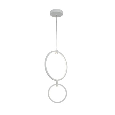 TWIN- PENDANT SAND WHITE ALUMINUM+ SILICONE LED 30W CCT CCT 2800K-3200K-4000K 1200LM IP20

