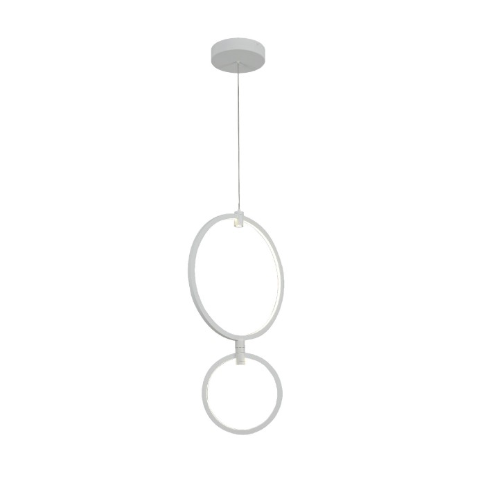 TWIN- PENDANT SAND WHITE ALUMINUM+ SILICONE LED 30W CCT CCT 2800K-3200K-4000K 1200LM IP20
