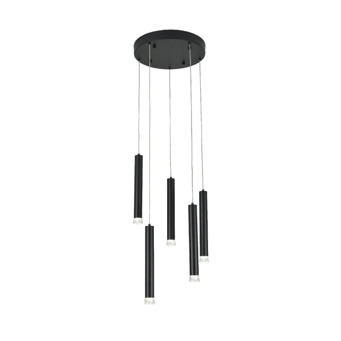 RAPENZO- PENDANT LIGHT SAND BLACK ALUMINUM LED 30W CCT CCT 2800K-3200K-4000K 1200LM IP20
