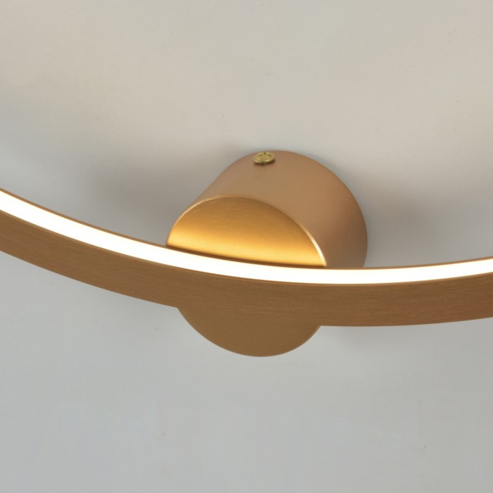 ELUMA-WALL LIGHT BRUSH GOLD ALUMINUM+ SILICONE LED 30W CCT 2800K-3200K-4000K 1200LM IP20
