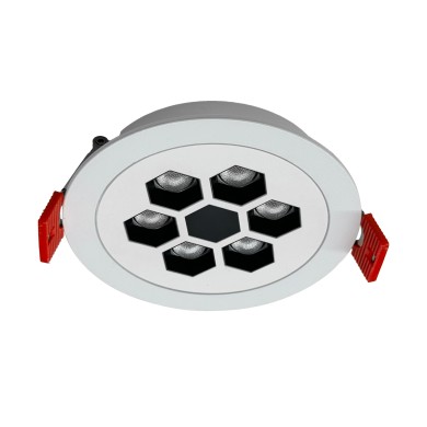 Recessed Honeycomb Light - 6W White with Black Reflector/Ra>80/780lm/4000K
