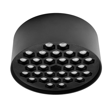 Surface Honeycomb Light - 20W Black with Black Reflector/Ra>80/2600lm/4000K
