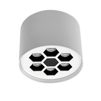Surface Honeycomb Light - 6W White - With Black Reflector/Ra>80/780lm/3000K
