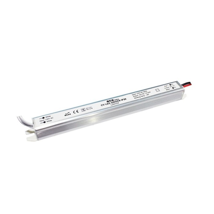 LINEAR METAL CV LED DRIVER 24W 230V AC-24V DC 1A IP20 WITH CABLES