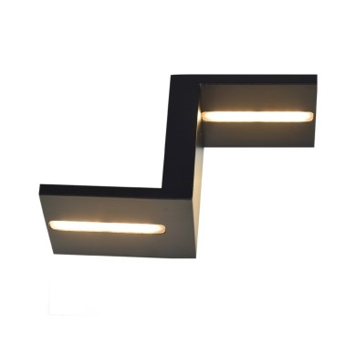 NETTO WALL MOUNTED LED UPSIDE TETRIS BLACK 2Χ4W 230V 3000K 30000HRS 23X10X12CM 
