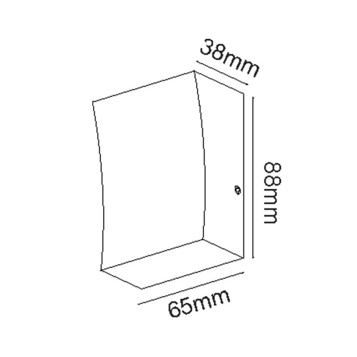 LED HP WALL LUMINAIRE 3W 110LM 89° 230V AC 3.000K DARK GREY CRI80 IP65 30.000HRS