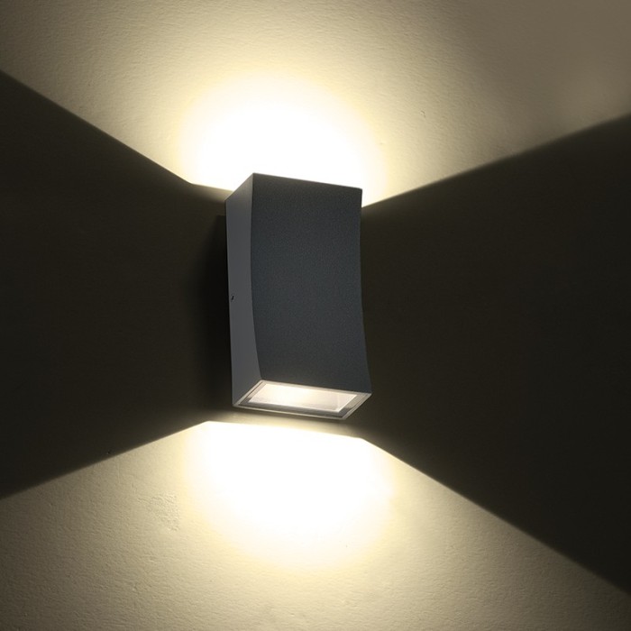 LED HP WALL LUMINAIRE 6W 180LM 89° 230V AC 3.000K DARK GREY CRI80 IP65 30.000HRS