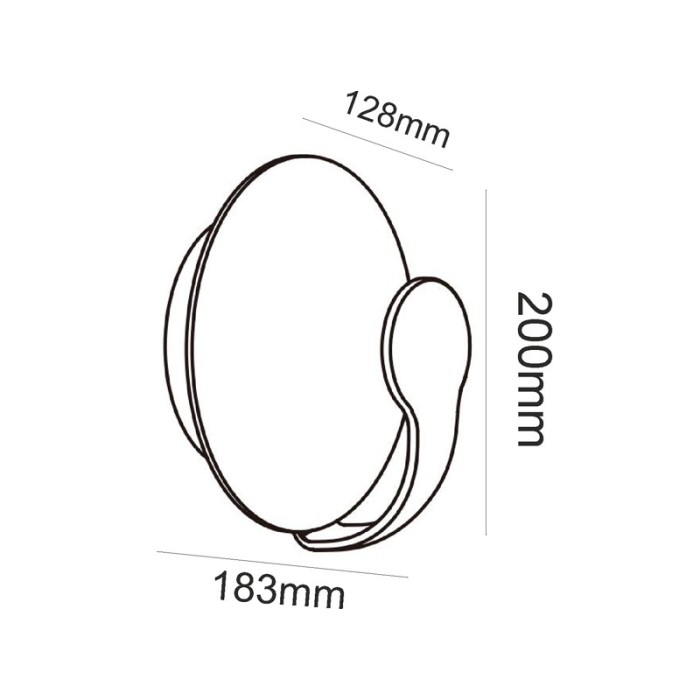 LED COB WALL LUMINAIRE 12W 580LM 120° 230V AC 3.000K MATT WHITE CRI80 IP65 30.000HRS