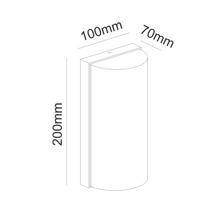 LED SMD WALL LUMINAIRE 10W 560LM 138° 230V AC 3.000K DARK GREY CRI80 IP65 30.000HRS