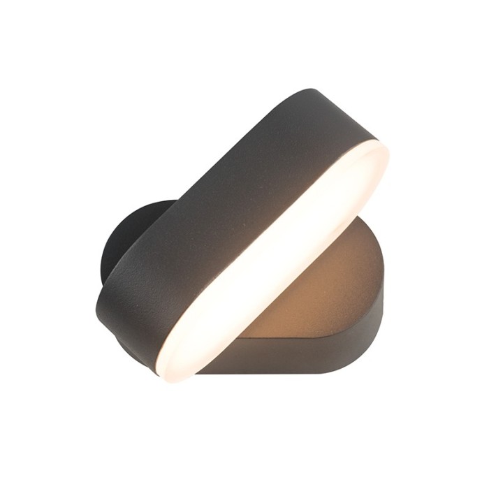 LED SMD WALL LUMINAIRE 7W 320LM 100° 230V AC 3.000K DARK GREY CRI80 IP54 30.000HRS