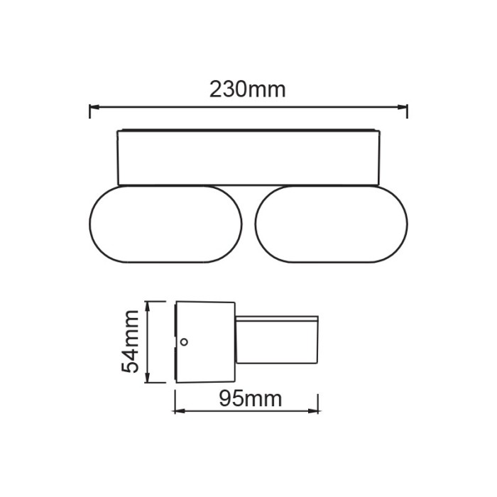 LED SMD WALL LUMINAIRE 13W 630LM 100° 230V AC 3.000K DARK GREY CRI80 IP54 30.000HRS