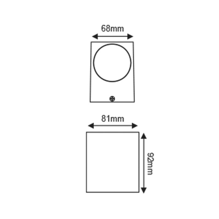 VITA-GS - ΣΠΟΤ ΤΟΙΧΟΥ ΑΡΧΙΤΕΚΤΟΝΙΚΟΥ ΦΩΤΙΣΜΟΥ ΧΡΥΣΟ ΜΑΥΡΟ ΑΛΟΥΜΙΝΙΟ ΣΥΜΒΑΤΙΚΟ 1xGU10 IP54 68x81x92mm
