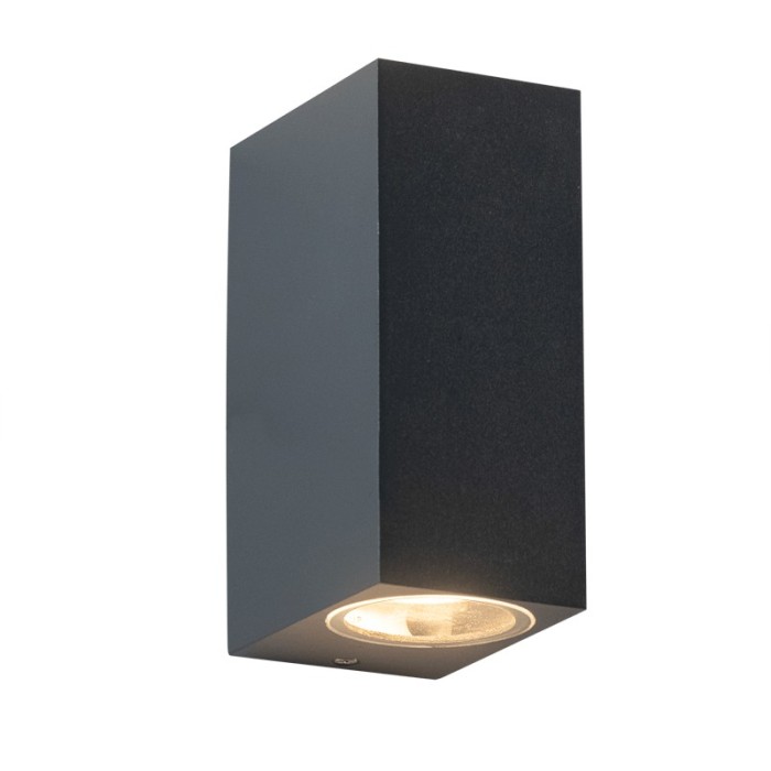 LUMINAIRE WALL DARK GREY GU10 230V AC IP65 MAX 2X7W