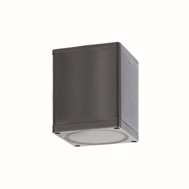 GU10  SQUARE CEILING LUMINAIRE 230V AC DARK GREY IP65 GU10 MAX.35W
