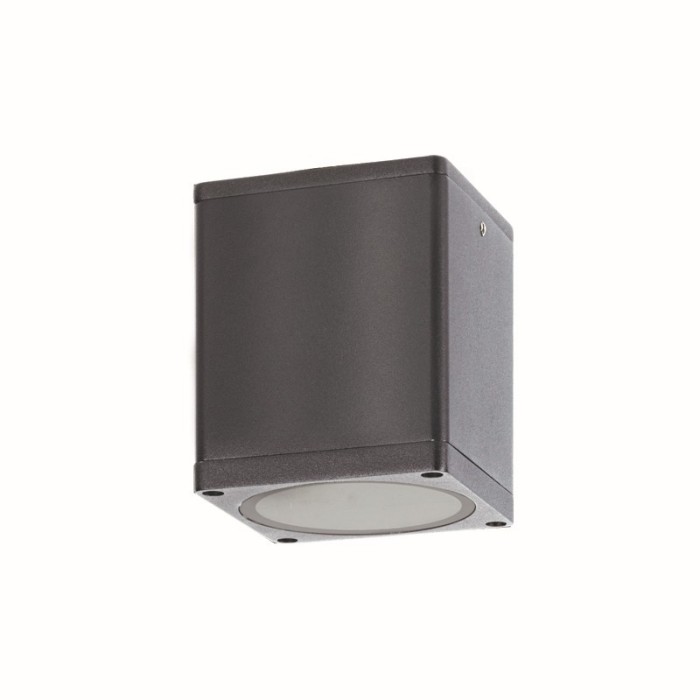 GU10  SQUARE CEILING LUMINAIRE 230V AC DARK GREY IP65 GU10 MAX.35W