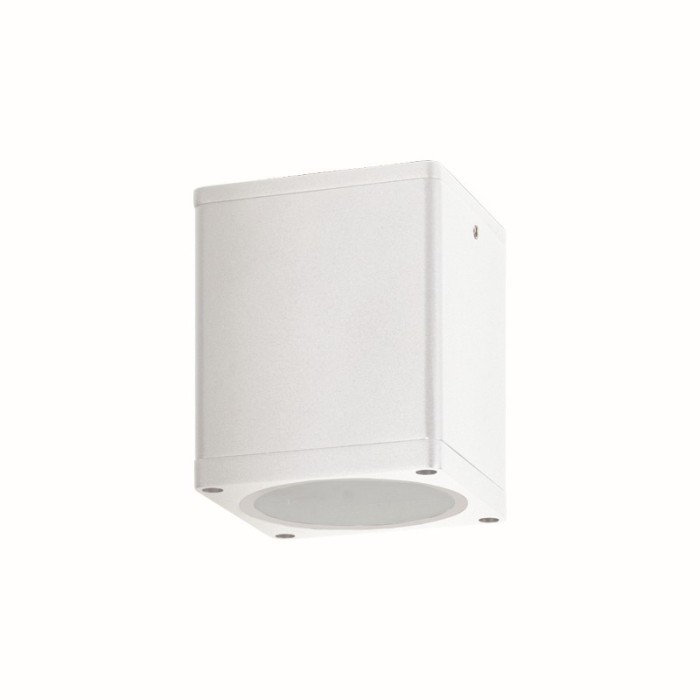 GU10  SQUARE CEILING LUMINAIRE 230V AC MATT WHITE IP65 GU10 MAX.35W