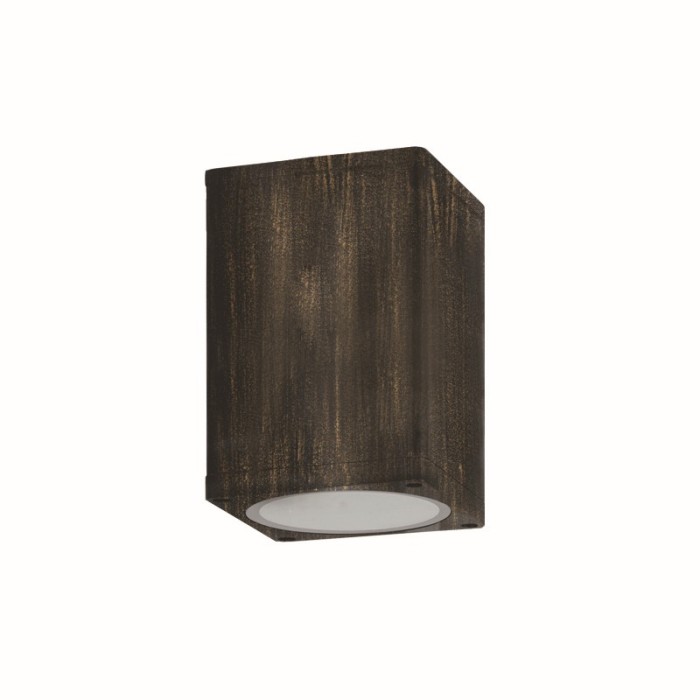 E27 PAR30  SQUARE CEILING LUMINAIRE 230V AC GOLDEN BLACK IP65 MAX.35W