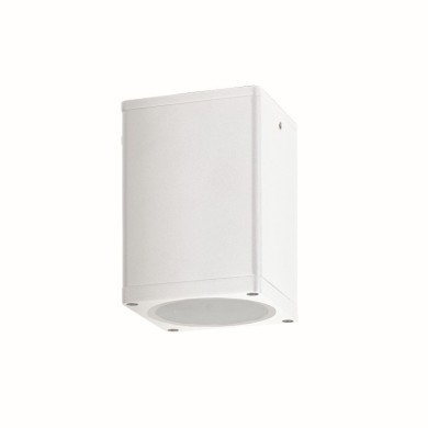 E27 PAR30 SQUARE  CEILING LUMINAIRE 230V AC MATT WHITE IP65 MAX.35W