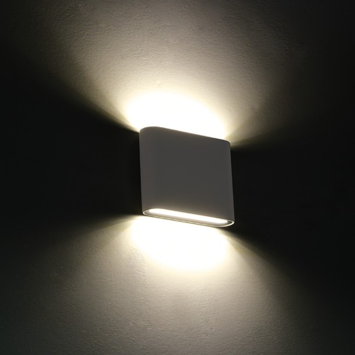 LED SMD WALL LUMINAIRE 7W 310LM 60° 230V AC 3.000K MATT WHITE CRI80 IP54 30.000HRS