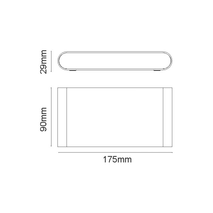 LED SMD WALL LUMINAIRE 11W 570LM 60° 230V AC 3.000K DARK GREY CRI80 IP54 30.000HRS