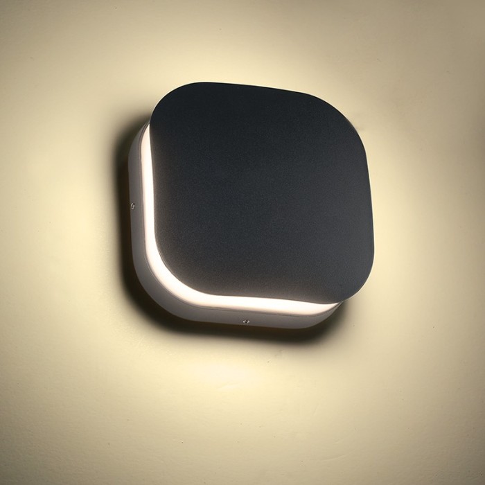 LED SMD WALL LUMINAIRE 10W 170LM 67° 230V AC 3.000K DARK GREY CRI80 IP65 30.000HRS