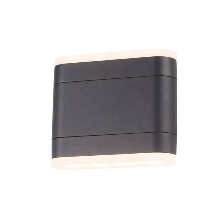 LED SMD WALL LUMINAIRE 9W 480LM 110° 230V AC 3.000K DARK GREY CRI80 IP54 30.000HRS