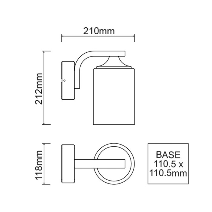 DAREIA - ΦΩΤΙΣΤΙΚΟ ΚΗΠΟΥ ΑΡΧΙΤΕΚΤΟΝΙΚΟΥ ΦΩΤΙΣΜΟΥ ΣΟΥΡΟ ΓΚΡΙ ΑΛΟΥΜΙΝΙΟ ΣΥΜΒΑΤΙΚΟ 1xΕ27 IP54 210x212mm