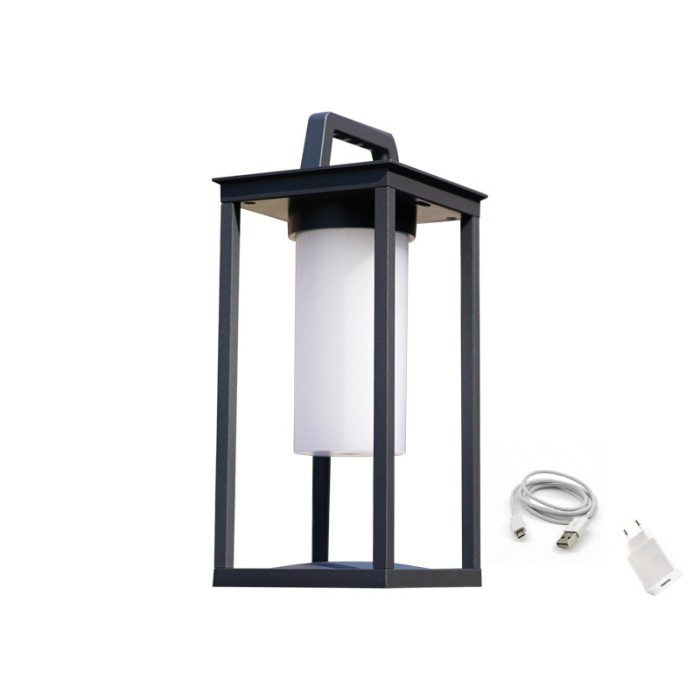 LED SMD TABLE BATTERY LUMINAIRE 3W 150LM 180° 3.000K DARK GREY CRI80 IP54