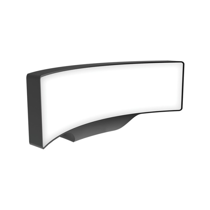 LED SMD WALL LUMINAIRE 13W 710LM 110° 230V AC 3.000K DARK GREY CRI80 IP65 30.000HRS