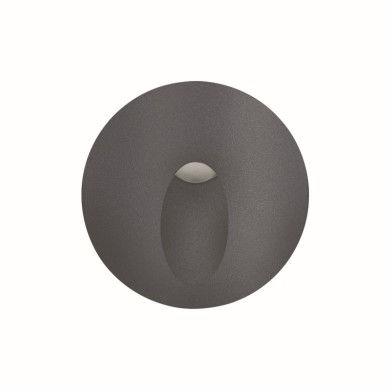 LED HP WALL RECESSED LUMINAIRE 3W 58LM ° 230V AC 4.000K DARK GREY CRI80 IP65  30.000HRS (INSTALLATION BOX INCLUDED)