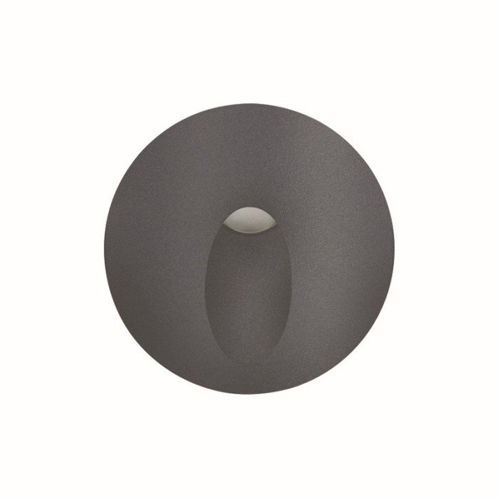 LED HP WALL RECESSED LUMINAIRE 3W 58LM ° 230V AC 4.000K DARK GREY CRI80 IP65  30.000HRS (INSTALLATION BOX INCLUDED)