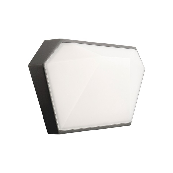 LED SMD WALL LUMINAIRE 10W 400LM 120° 230V AC 3.000K DARK GREY CRI80 IP65 30.000HRS