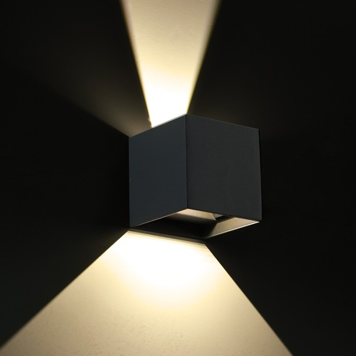 LED SMD WALL LUMINAIRE 10W 740LM 0-90° 230V AC 3.000K DARK GREY CRI80 IP54 30.000HRS