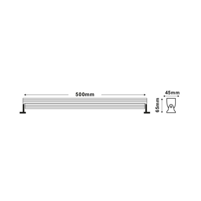 WALL WASHER CREE LED 13W 6000K 1.100LM 30˚ 230V AC0,5m IP65